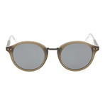 Unisex Round Sunglasses // Brown + Gray