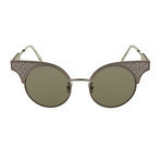 Women's Round Sunglasses // Ruthenium + Gray