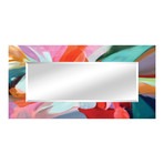 Integrity of Chaos Rectangular Beveled Mirror // Free Floating Printed Tempered Art Glass