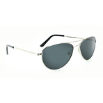 Unisex Sliver Polarized Sunglasses // Silver