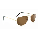 Unisex Sliver Polarized Sunglasses // Gold