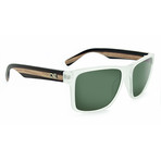 Unisex Bankroll Polarized Sunglasses // Matte Crystal + Wood