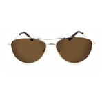 Unisex Sliver Polarized Sunglasses // Gold