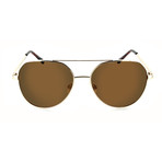Unisex Bisto Polarized Sunglasses // Gold
