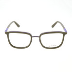 Men's ET2103 335 Optical Frames // Khaki + Violet