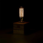 Wooden Table Lamp // Yellow