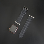 Classic II Collection // Apple Watch // Mid Gray Narrow Chalk Stripe (38mm/40mm)