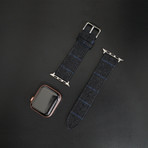 Flannel Collection // Apple Watch // Charcoal With Blue Chalkstripe (38mm/40mm)