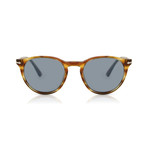 Men's Sunglasses // Striped Brown + Blue