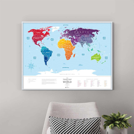 World Travel Map // Silver