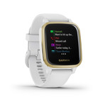 Venu Sq Smart Watch // White + Light Gold // 010-02427-01