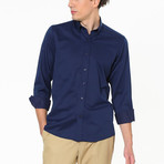 Peter Button Up Shirt // Dark Blue (Small)