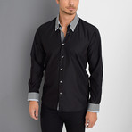 Aiden Button-Up Shirt // Black (Small)