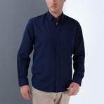 Luke Button Up Shirt // Blue (Small)