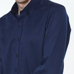 Peter Button Up Shirt // Dark Blue (Small)