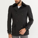 Collard Wool Blend Jacket // Anthracite (XS)