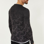 Lightweight Camo Print Sweater // Black (XS)