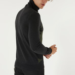 Nature Printed Turtleneck Sweater // Anthracite (XS)