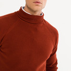 Solid Color Turtleneck Sweater // Squash (XL)