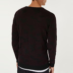 Textured Sweater // Claret Red (2XL)