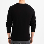 Narrow Cable Knit Sweater // Black (XS)