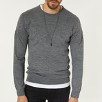 Wool Blend Crewneck Sweater // Gray (M)