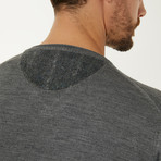 Wool Blend V-Neck Pocket Sweater // Gray (S)