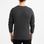 Narrow Cable Knit Sweater // Anthracite (M)