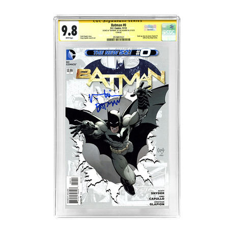 Val Kilmer // Autographed 2012 The New 52 Batman #0 + Inscription