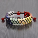 Polished Bead Adjustable Bracelet // Multicolor