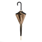 Double Cloth Long Umbrella // Ivory + Striped Interior