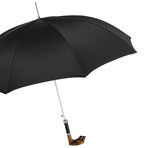 Long Umbrella + Hand-Carved Tiger Handle // Black
