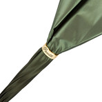 Double Cloth Long Umbrella // Olive Green + Floral Printed Interior