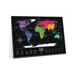 World Travel Map // Black