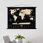 World Travel Map // Black