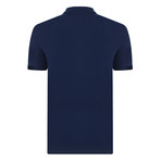 Ted Short Sleeve Polo Shirt // Navy + Ecru (S)