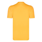 Marshall Short Sleeve Polo Shirt // Mustard + Purple (L)