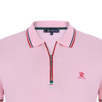 Francesco Short Sleeve Polo Shirt // Pink (XL)