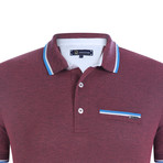 Lugano Short Sleeve Polo Shirt // Bordeaux (L)