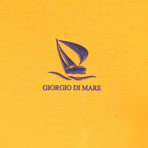 Marshall Short Sleeve Polo Shirt // Mustard + Purple (S)