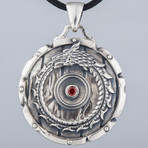 Shield + Ouroboros Symbol Pendant