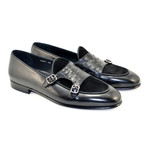 Double Buckle Loafer + Suede Vamp // Black (US: 9)