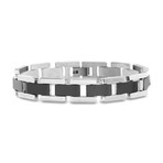 Steel Evolution // Two-Tone Link Bracelet // Black + Silver