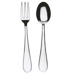 Natura Serving Fork + Spoon (Glossy Stainless)