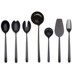 Linea Full Serving Set // 7 Piece Set (Glossy Stainless)