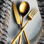 Linea Cutlery // 5 Piece Set (Bronze)