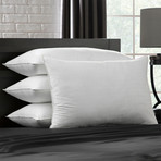 Soft Gel Filled 100% Cotton Stomach Sleeper Pillow // Set of 4 (Standard)