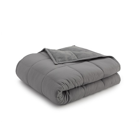 Reversible Weighted Anti-Anxiety Blanket // Gray + Gray (12lbs)
