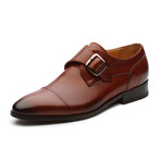 William Leather Monkstrap Shoes // Cognac (US: 7)