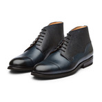 Balmoral Leather Boot // Navy Grain (US: 7)